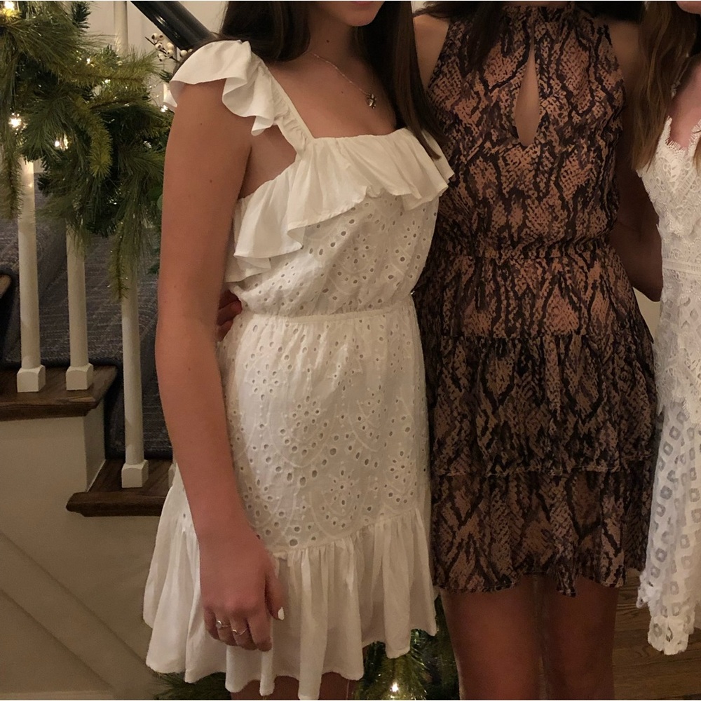 White ruffle dress